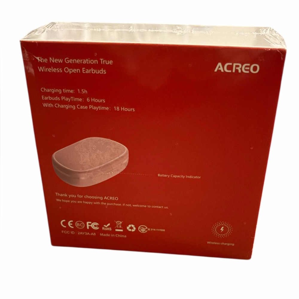 ACREO OpenBuds True Wireless Open Earbuds Pink NWT Sealed - Picture 2 of 3